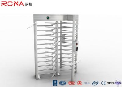 China Single Passage Three Armed Pedestrian Turnstile Gate Full Height 304 Stainless Steel for sale