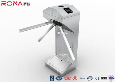 China Tripod Pedestrian Turnstile Gate , Card / Fingerprint Half Height Turnstile Access Control for sale