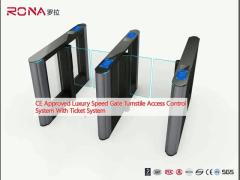 CE Approved Luxury Speed Gate Turnstile Access Control System With Ticket System