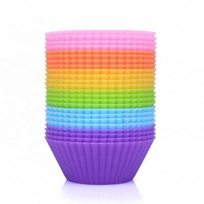 China 24 Pack Cups Silicone Cupcake Viable Baking Cups, Cupcake Liners for sale