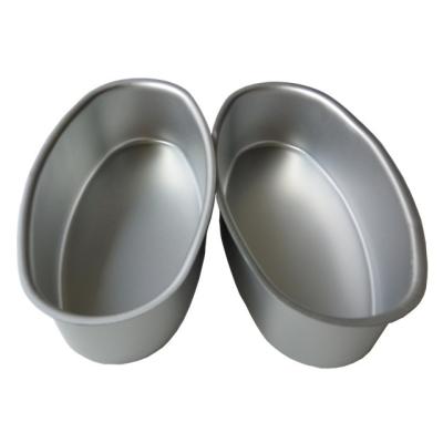 China Mini Foil Disposable Oval Shape Bakery Bread Mold Cake Pan for sale