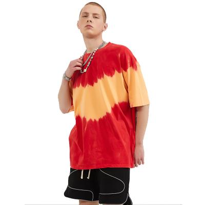 China Breathable Casual Oversized Men's Tie Dye Tie Dye Custom Shirts Blank Shoulder Logo Drop Shirt Breathable Custom Made Shirts for sale