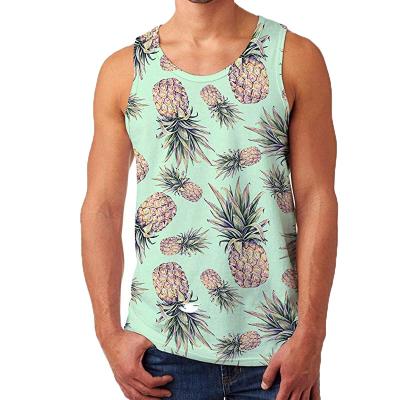 China Wholesale Custom Sleeveless High Quality Quick Dry Tank Tops Breathable Sublimation Tank Tops Polyester Men's Quick Dry Tank Tops for sale