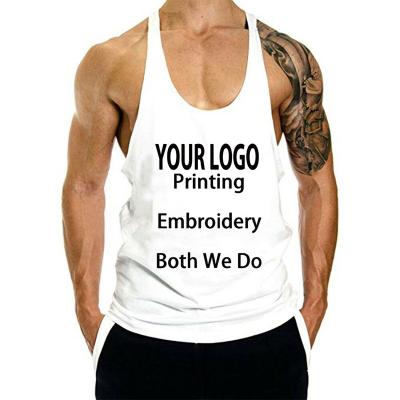 China High Quality 100% Breathable Cotton Men's Gym Tank Top Workout Custom Men's Fitness Bodybuilding Tank Tops for sale