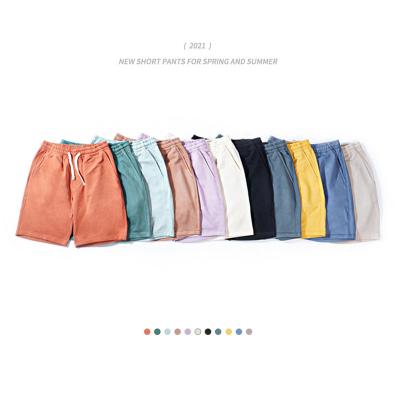 China Cotton Breathable Loose Shorts Men Solid Color Casual Sweat Shorts Custom Logo Sports Boys Jogger Shorts for sale