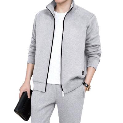 China Bulk Wholesale Men's Custom Logo Sweatsuits Of Breathable Regular Wear Fitness Pants Jacket Plain Tracksuit for sale