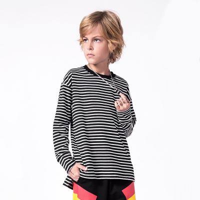 China Boys Casual T-shirt New Products Oversized Long Sleeve Basic Dip Shirts Wholesale Custom Logo Kids Clothes for sale