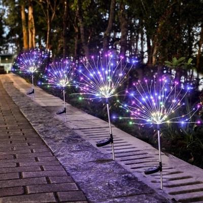 China New Year Christmas Decoration Garden Insert Electric Fairy Lights Romantic Waterproof Ground Outdoor Decorative Firework Light for sale