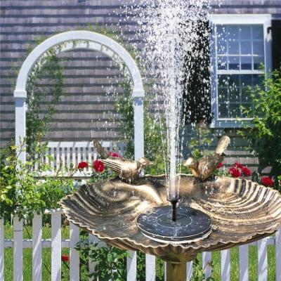 China Led soalr Light Up Outdoor Decorative Colorful LED Light Mini Floating Water Pump Bird Bath Solar Panel Fountain Powered Sunlight Absorbent for sale