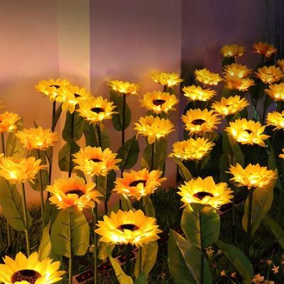 China Sunflower LED Power Supply Landscape Lighting Solar Outdoor Decorative Lawn Lamp Waterproof Flower Lamp Warm White Led Solar Garden Sunflower Light for sale