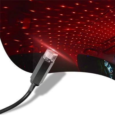 China Adjustable Portable LED Night Light USB Car Roof Decoration Star Laser Light USB Red Color Car Roof Projection Auto Interior Light for sale