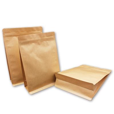 China Fenster Recyclable Paper Self Sealing Popsicle Bag Square Bottom Gusset Side Packing Bag for sale