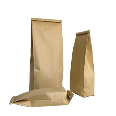 China Wholesale Recyclable Transparent Iron Tie Bag Coffee Tea Bag Aluminum Foil Lined Gusset Plate Air Valve Bag for sale