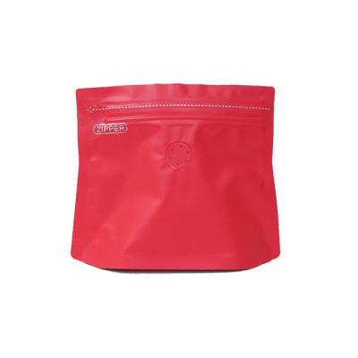 China China Suppliers Recyclable Diamond Shape Aluminum Foil 500g Red Stand Up Coffee Bag With Valve And Zipper for sale