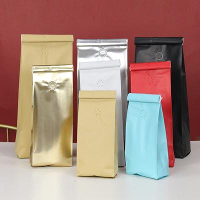 China Wholesale factory competitive price 250g 8oz organ kraft paper bags recyclable for coffee or tea carry with valve for sale