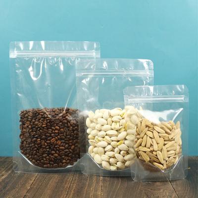 China Recyclable Transparent Zipper Bag Stand Up Pouch Plastic Package Bag For Food for sale