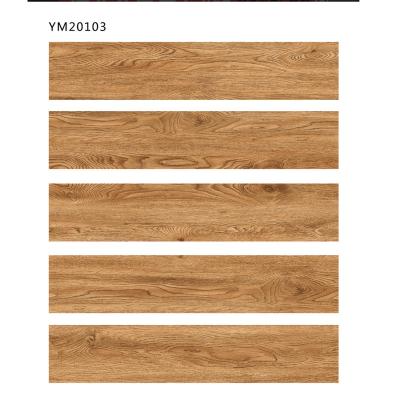 China Modern Good Quality Rustic Wood Finish Ceramic Tiles Look Tile Plank Wood Porcelain for sale