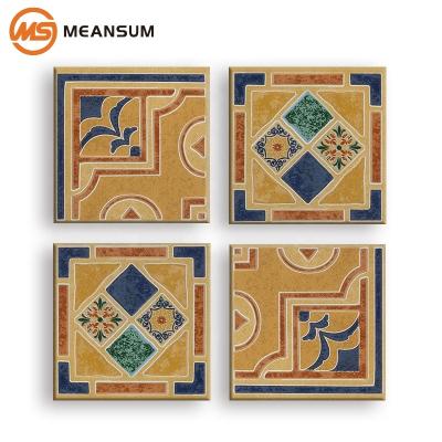 China Glazed Metal Tiles Artificial Mosaic Tiles For Crafts Mosaic Floor Colored Marble Antique Bricks for sale