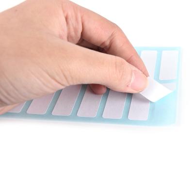 China Functional Waterproof Light Blue Borderless Stickers High Quality Custom Self Adhesive Labels White Cover Waterproof Stickers for sale