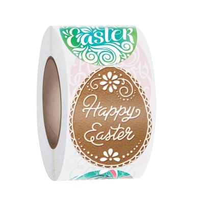 중국 Cute Happy Waterproof Egg Sticker Cake Sealing Baking Tags Easter Party Kids Gifts Bag Box Decor Kawaii Labels Easter Stickers 판매용