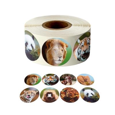 China Waterproof Zoo Animals Around Stickers Cute 8 Animal Patterns Stickers Diary Stickers Kids Diy School Animal Stationery Label Gift for sale