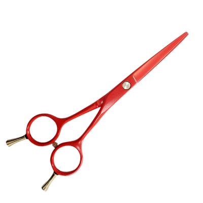 China Professional Barber Shear Scissors Red Color Coated for sale