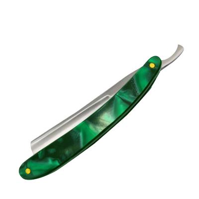 China High Quality Fixed Blade Barber ShavingStraight Razor Green Color Single Blade With Stainless Steel Blade TY1201 for sale