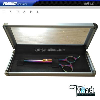 China With window barber scissors aluminum case to hold simple barber or dog shears for sale