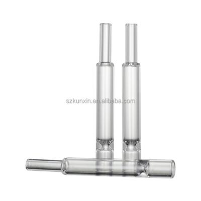 China Easy Clean 8mm 10mm 12mm Smoking Pipe 15mm One Hitter Custom Glass Pipe With Silicone Cap for sale