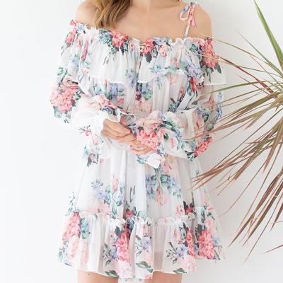 China Factory HL Anti-wrinkle manufacturer designer dress women floral dress slip beach dress party wholesale hawaiian custom made mini summer for sale