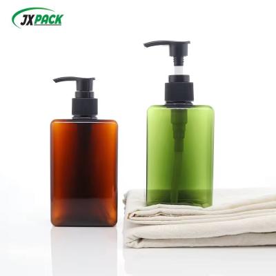 China Square Refillable Plastic Shampoo Bottles 100ml 150ml 280ml Body Lotion Bottle for sale