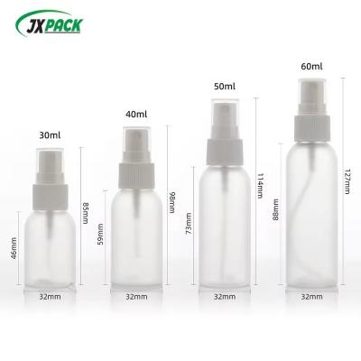 Cina 30ml 50ml 80ml Collare PET Rotondo Lozione Cosmetica Vuota Ghiacciata Bottiglia Di Plastica Per Crema Viso Siero in vendita