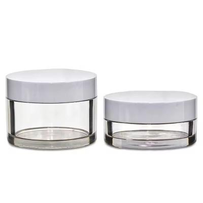 China JXPACK PET Cream Jar 30ml 50ml Cosmetic Packaging Cream Jar With Lid for sale