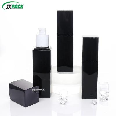 China Skin Care Serum Plastic Dispenser Bottles 30ml-120ML PET Plastic Square Bottle for sale