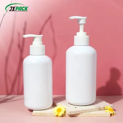 China PET Plastic Shampoo Bottles 250ml 300ml 500Ml White Pressure Pump Shampoo Bottle for sale