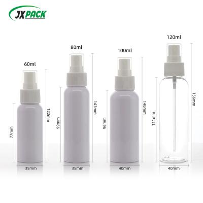 China 60ML 100ML 120ML PET Plastic Pump Spray Bottles Round Shape Eco Friendly Recyclable for sale