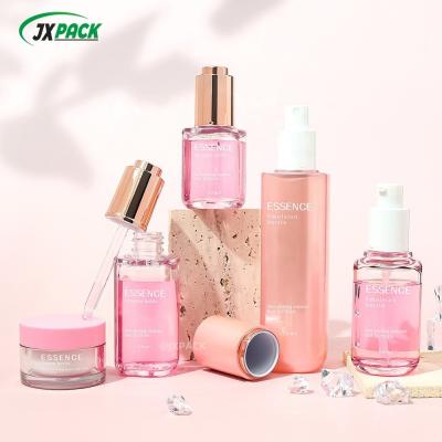 China Skin Care Cosmetics PET Pump Sprayer Bottle 30ml 60ml Plastic Dropper Bottles for sale