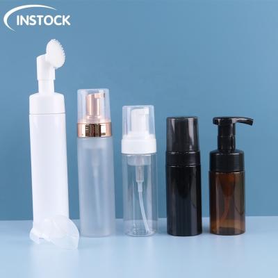 China Frosted Foam Pump Bottle 100ml-250ml PET Plastic Foaming Facial Cleanser Bottle for sale