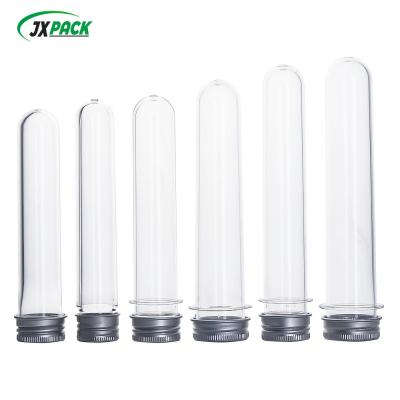 China 40 ml 55 ml 60 ml Plastic Preform Recyclable Plastic Test Tube Met Aluminium Cap Te koop