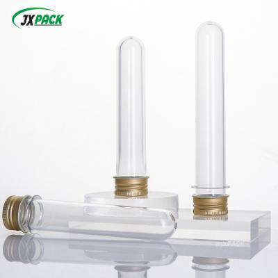 China 50ml Transparent Plastic Bottle Tube For Food And Candy Aluminum Cap Closure Included for sale