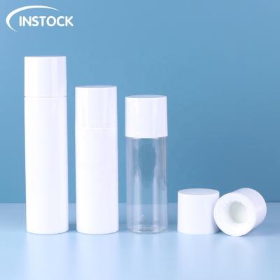 China Screen Printing Plastic Cosmetic Bottle 100ml Toner Bottle For Makeup Remover / Nail Polish for sale