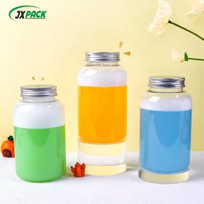 China Screen Printing Round Round Milk Tea Plastic Bottle Customized Size for sale