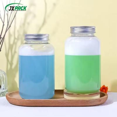 China Botella PET de té de leche personalizada de 500 ml con impresión de pantalla de alimentos transparente en venta