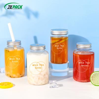 China 500ML Food Grade Milk Tea Takeaway Bottle With Sealing Screw Cap Design for sale