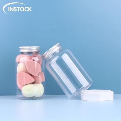 China Eco Friendly 500ml Empty Food Plastic Jar With Aluminum Lid And PET Cap for sale