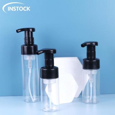 China 150ML PET Collar Press Cap Bottle For Spot Custom Cosmetic Cream Packaging for sale