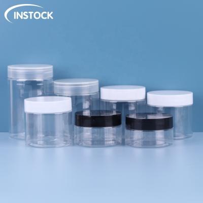 China Recyclable PET Plastic Jar 50ml 60ml 100ml 120ml 150ml 200ml 250ml for sale