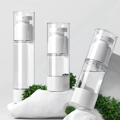 China PP Cylindrical Airless Cosmetic Pump Bottles Customized Airless Travel Bottles for sale