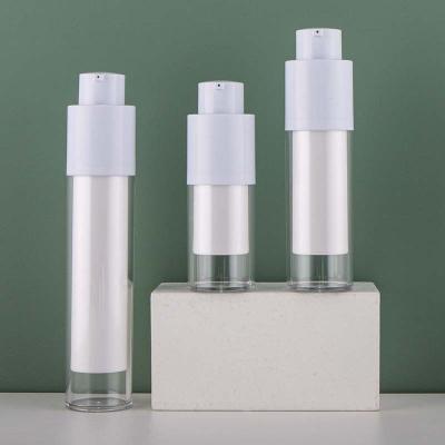 China Plastic Empty Airless Pump Bottles 30ml Cylindrical Configuration for sale