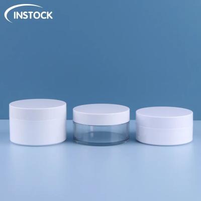 China Cosmetic Jar With White Lids Cosmetic Packaging Bottle 100/120/150ml Eye Face Body Cream Facemask Cream Jar for sale